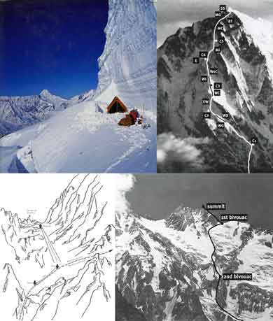 
Camp 4, Nanga Parbat Rupal Face 1970 Climbing Route, Kuen Cannot Help Messner, Reinhold Messner Diamir Face Descent Route 1970 - The Naked Mountain: Nanga Parbat book
